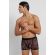 MED Ανδρικό boxer DEXTER - Πορτοκαλί - Μαύρο - Print Pixel