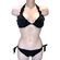 Γυναικείο μαγιό σετ - Μαγιό Μπικίνι  Βολάν - Black
