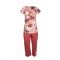 Γυναικεία πυτζάμα Pink Label - Κάπρι - Εμπριμέ μπλούζα