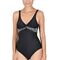 Γυναικείο ολόσωμο μαγιό Naturana - Plus size - Μαύρο - Cup D