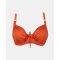 Γυναικείο Μαγιό top Rock Club - Terracotta - Bikini για μεγάλο στήθος - Regular Fit - Lycra - Cup E