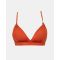 Γυναικείο Μαγιό top Rock Club - Terracotta - Bikini Τρίγωνο με Λάστιχο - Regular Fit - Lycra