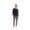 Γυναικεία Πυτζάμα Pink Label - Zebra Print - Navy - Cotton - Regular Fit