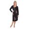 Γυναικείο φόρεμα Claire Katrania - Homewear Floral - Μαύρο Viscose