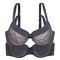 Σουτιέν Dorina Alice - 1+1 ΔΩΡΟ - Γκρι Δαντέλα - Γκρι - Μεγάλα μεγέθη - Cup D E