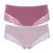 Γυναικείο midi slip Cotonella - Ψηλόμεσο - Οικολογικό βαμβάκι - 2 pack - Λιλά/Ροζ