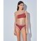 Lida Σετ Μαγιό - Bronze μπικίνι - Crop top με έναν ώμο - Ψηλόμεσο - Slip - Lycra - Regular Fit