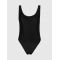 Γυναικείο μαγιό ολόσωμο Calvin Klein - Αθλητικό μαύρο - Ψηλό κόψιμο