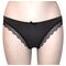 Brazilian slip Lida - Μαύρο εμπριμέ - Δαντέλα